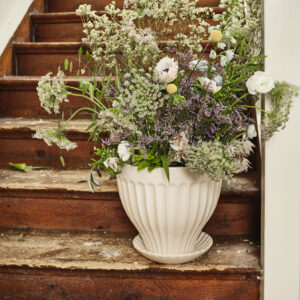 Keraaminen istutusruukku Anna kermanvalkoinen 17/21cm