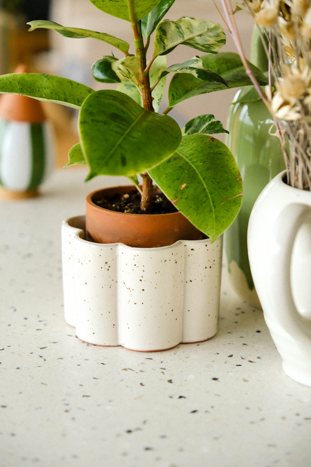 Paulita valkoinen itsekasteluruukku S - Image 6